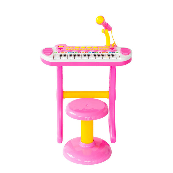 Children's Electronic Keyboard With Stand (Pink) Musical Instrument Toy Electronic Keyboards