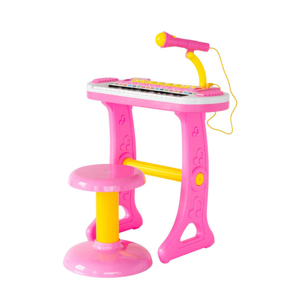 Children's Electronic Keyboard With Stand (Pink) Musical Instrument Toy Electronic Keyboards