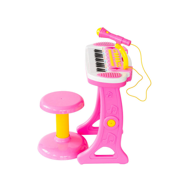 Children's Electronic Keyboard With Stand (Pink) Musical Instrument Toy Electronic Keyboards