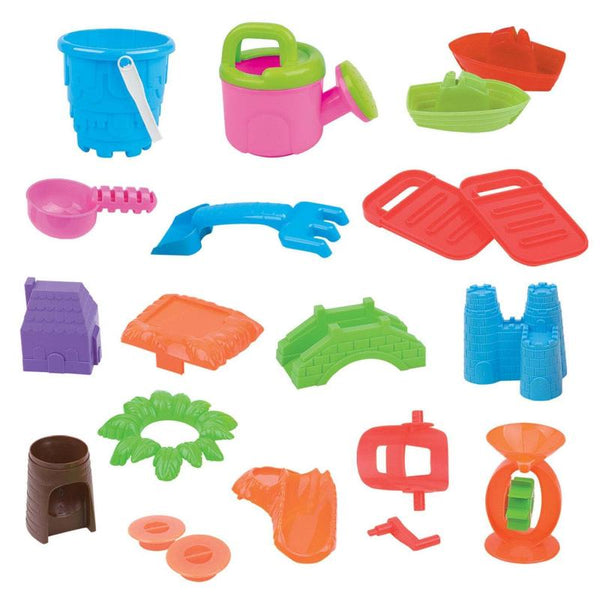 Gem Toys Children's 2 In 1 Sand & Water Table Includes 18 Play Accessories Sand & Water Tables