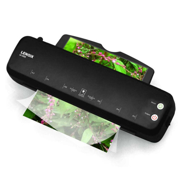 Lenoxx Hot Paper Laminator 350W For 80 100 Microns With A3 Laminating Pouches Laminators