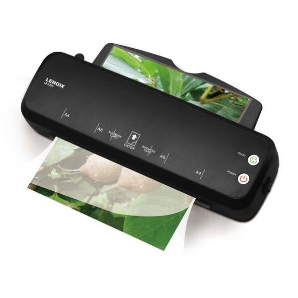 Lenoxx Hot Paper Laminator 300W For 80 100 Microns With A4 Laminating Pouches Laminators
