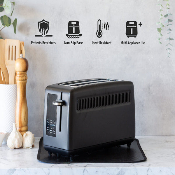 2Pk 40Cm X Non Slip Heat Resistant Air Fryer Benchtop Protector Mats Air Fryer Accessories