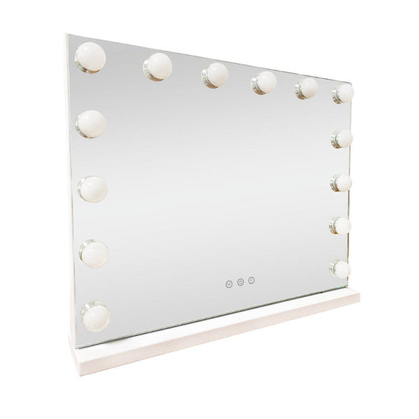 Led Beauty Mirror With 14 Bulbs Colour Settings Usb A And White 50 42Cm Makeup Mirrors
