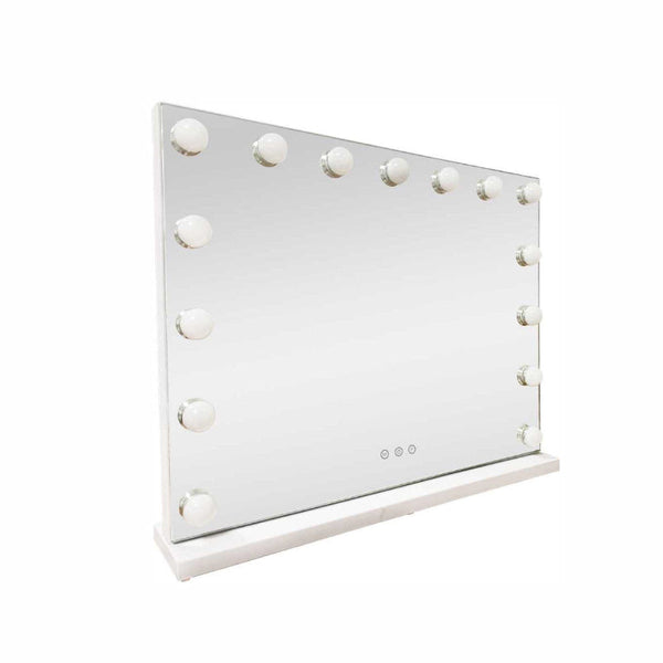 Led Beauty Mirror With 15 Bulbs Colour Settings Usb A And White 58 48Cm Makeup Mirrors