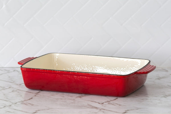 Enamelled Cast Iron 38.5X23cm Rectangular Roaster (3.4L) Red Other Cookware