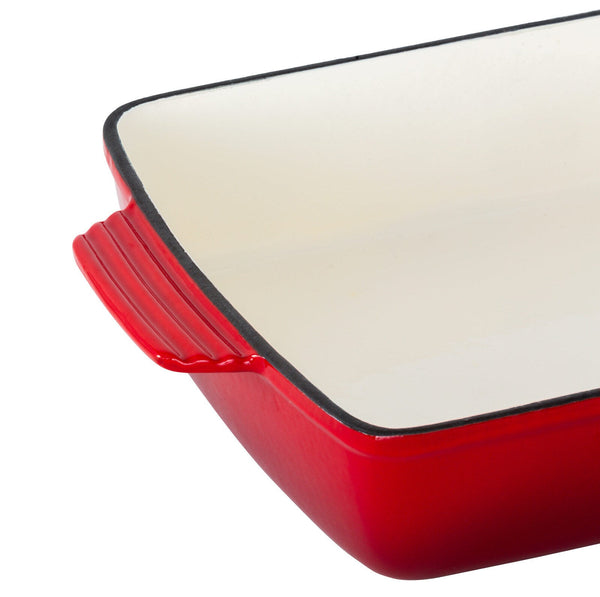 Enamelled Cast Iron 38.5X23cm Rectangular Roaster (3.4L) Red Other Cookware