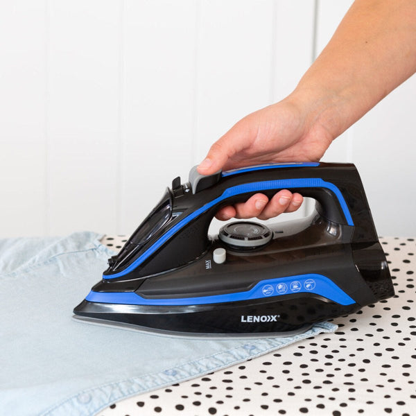 Lenoxx Cordless Steam Iron W/ Ceramic Soleplate 360 Degree Charging Base Self Cleaning Irons & Press Irons