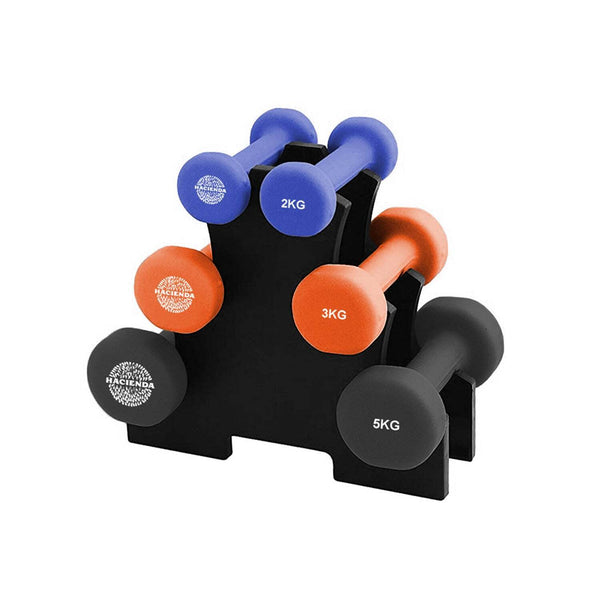 7Pc 2/3/5Kg 20Kg Total Weighted Dumbbell Gym Set For Exercise W/Rack Dumbbells