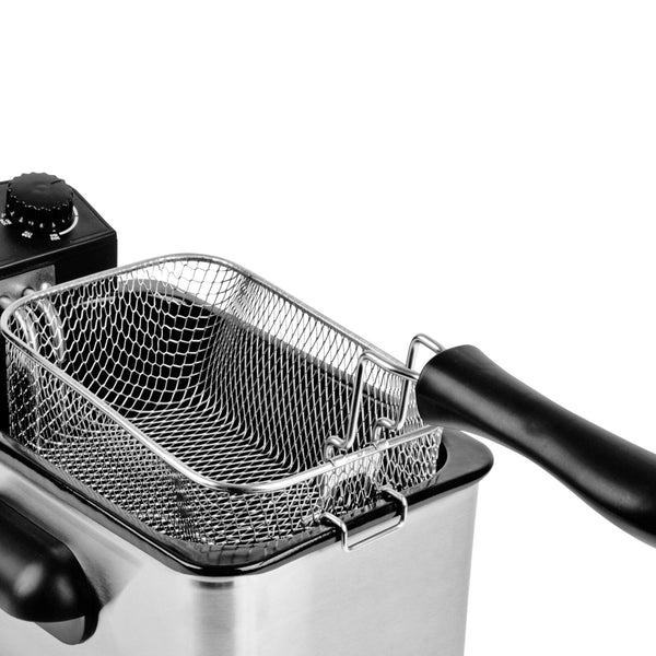 3.8L Deep Fryer With Timer Control Knob And Thermal Safety Device Deep Fryers