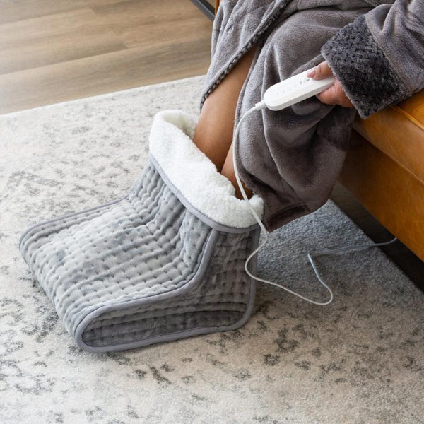 Lenoxx Plush Flannel Fleece Foot Warmer With 4 Temperature Settings Hand Warmers