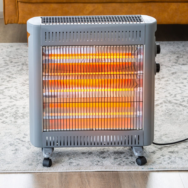 2200W Quartz Infrared Radiant Heater With Adjustable Thermostat And Power Settings Heaters