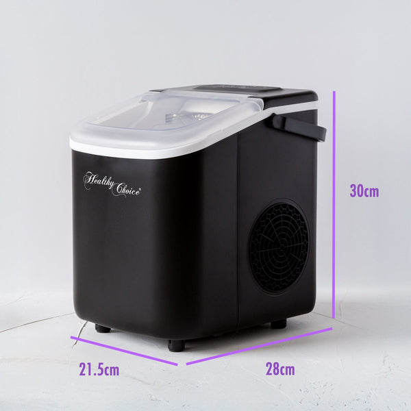 Healthy Choice Countertop Ice Maker For Home Kitchen Fast Production 12Kg Daily Capacity Countertop Ice Makers