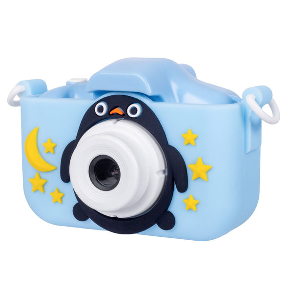 Kids Digital Dual Lens Camera 4X Zoom And Hd Video Recording (Blue) Digital Cameras