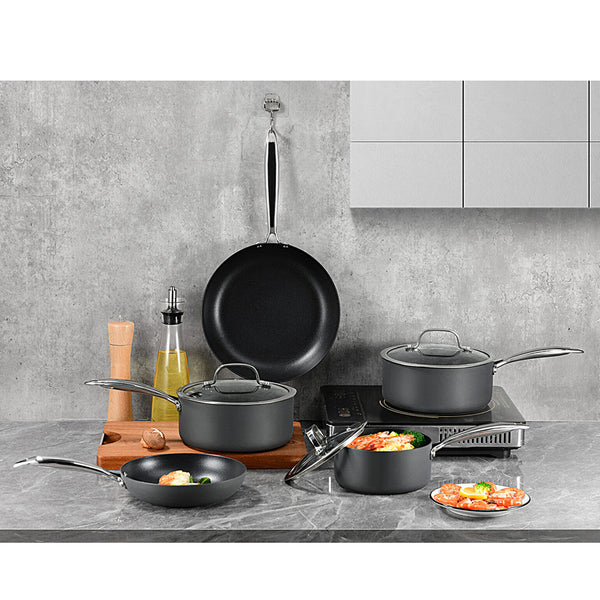 Healthy Choice 8 Piece Cookware Set With Non Stick Coating And Glass Lids Other Cookware