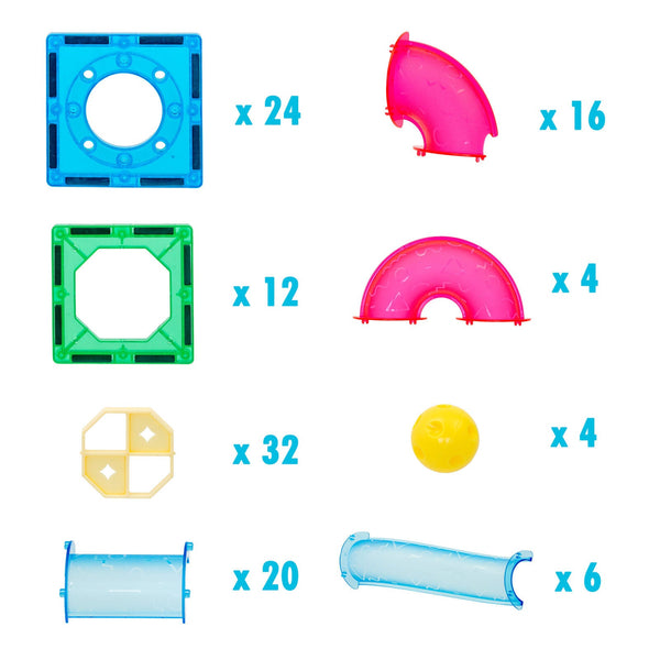 118 Pcs Non Toxic Stem Educational Durable Magnetic Tiles/Puzzle With Storage Bag Puzzles