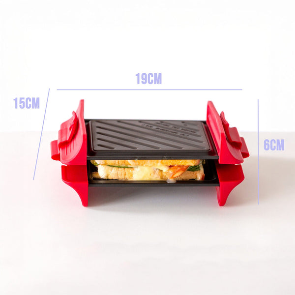 Compact Microwave Sandwich Maker Non Stick Grill Plates For Quick Meals At Home Work Or Travel Grills & Sandwich Makers