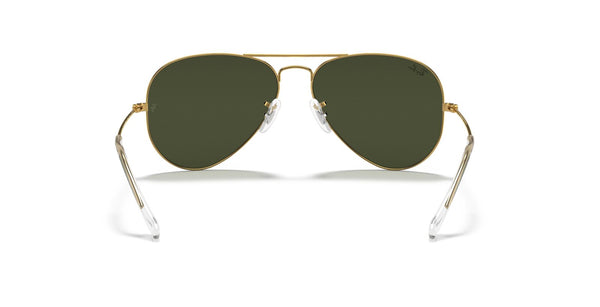 Aviator Classic In Gold And Green Sunglasses