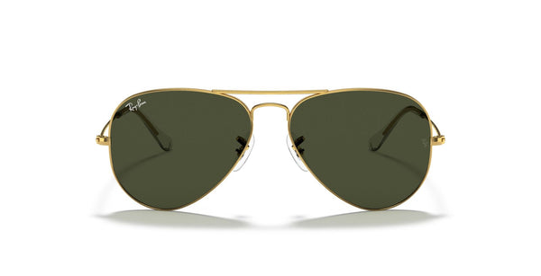 Aviator Classic In Gold And Green Sunglasses
