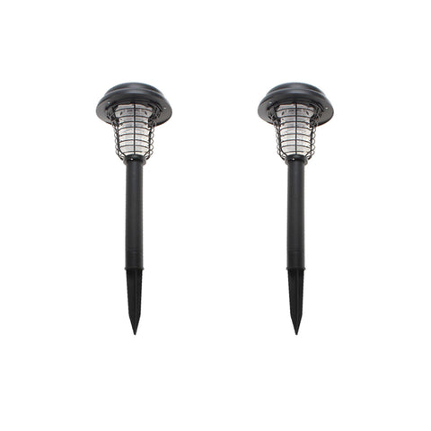 Lenoxx Wireless Solar Powered Mosquito Killer Lamp (2 Piece, Black) Insect Zappers