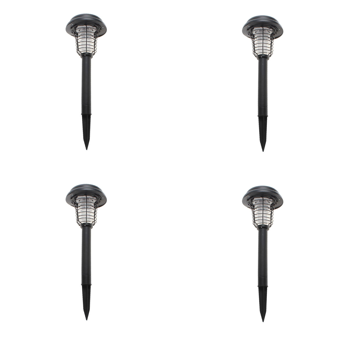 Lenoxx Wireless Solar Powered Mosquito Killer Lamp (4 Piece, Black) Insect Zappers