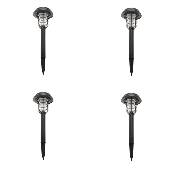 Lenoxx Wireless Solar Powered Mosquito Killer Lamp (4 Piece, Black) Insect Zappers