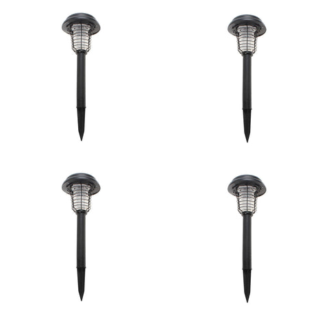 Lenoxx Wireless Solar Powered Mosquito Killer Lamp (4 Piece, Black) Insect Zappers