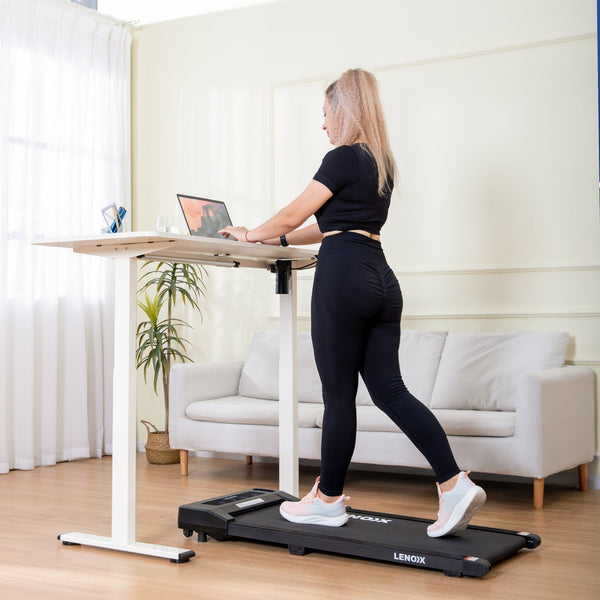 Lenoxx 1.5 Hp Electric Walking Pad Treadmill With Remote Control And Display Screen Treadmills