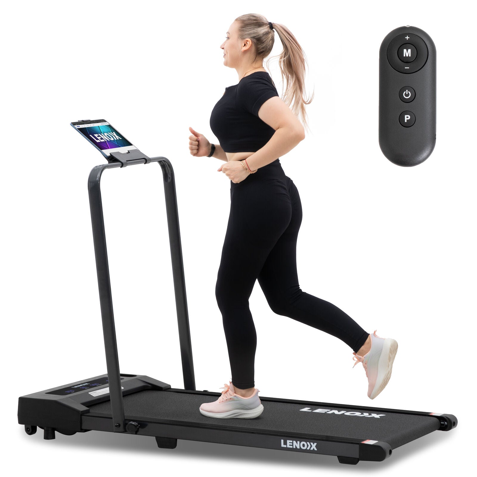 2Hp 52Cm Walking Pad Treadmill W/ Remote Foldable Handrail And Tablet Holder Treadmills