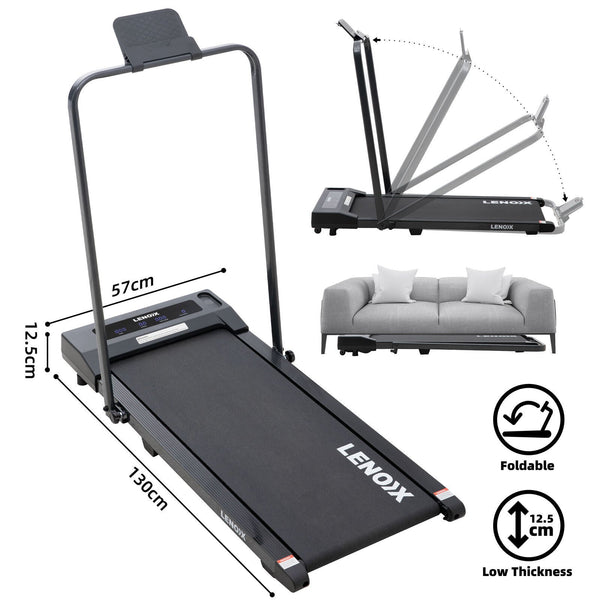 2Hp 52Cm Walking Pad Treadmill W/ Remote Foldable Handrail And Tablet Holder Treadmills