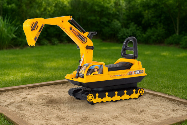 Ride On Children's Excavator Little One Toy With Track Dual Operation Levers Kids Ride On Toys