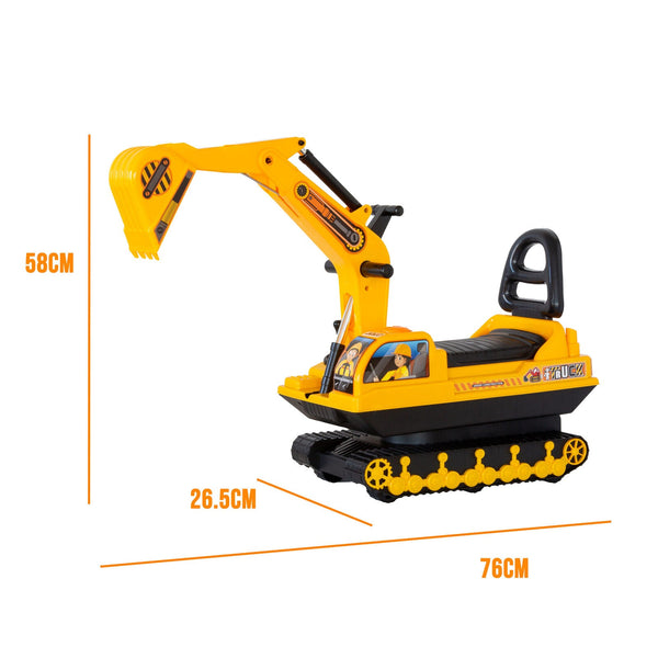 Ride On Children's Excavator Little One Toy With Track Dual Operation Levers Kids Ride On Toys