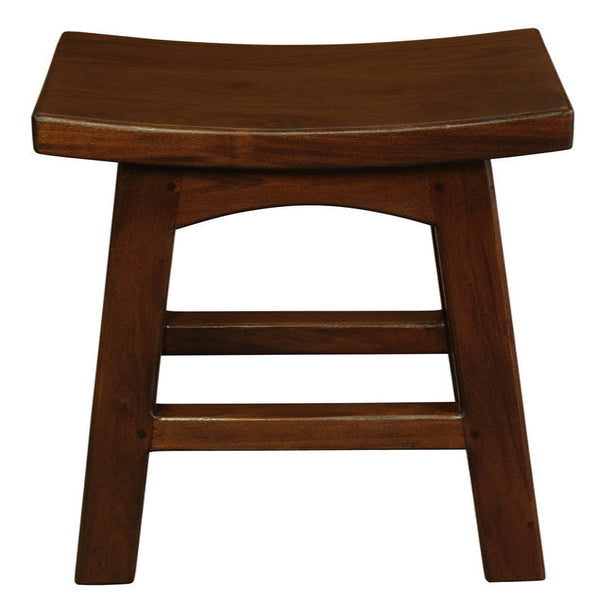 Tokyo Solid Mahogan Timber Footstool (Mahogany) Ottomans Footstools & Poufs