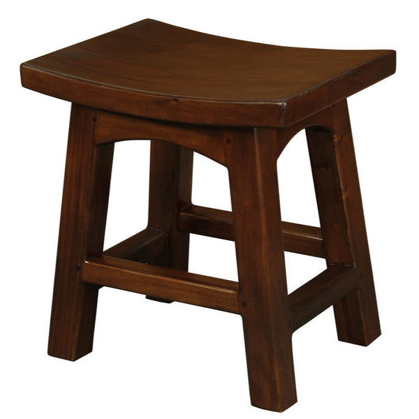 Tokyo Solid Mahogan Timber Footstool (Mahogany) Ottomans Footstools & Poufs