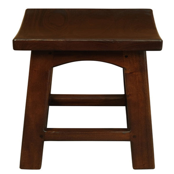 Tokyo Solid Mahogan Timber Footstool (Mahogany) Ottomans Footstools & Poufs