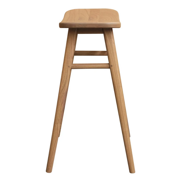 Aria Oval Solid Mindi Kitchen Counter Stool (Natural) Benches Bar Stools
