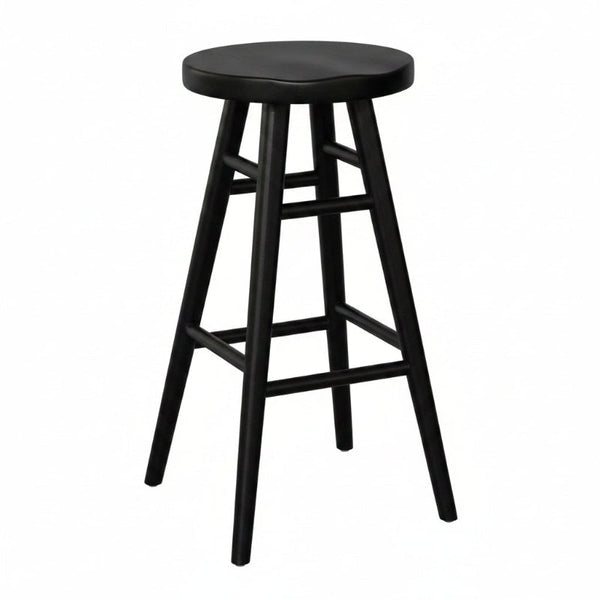 Scandinavian Timber Kitchen Counter Stool Black Benches Bar Stools