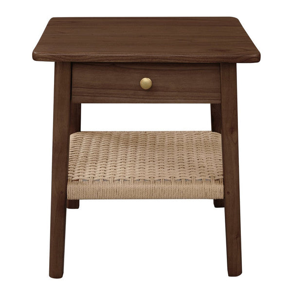 Centrum Kelly 1 Drawer Bedside Table (Walnut) Bedside Tables