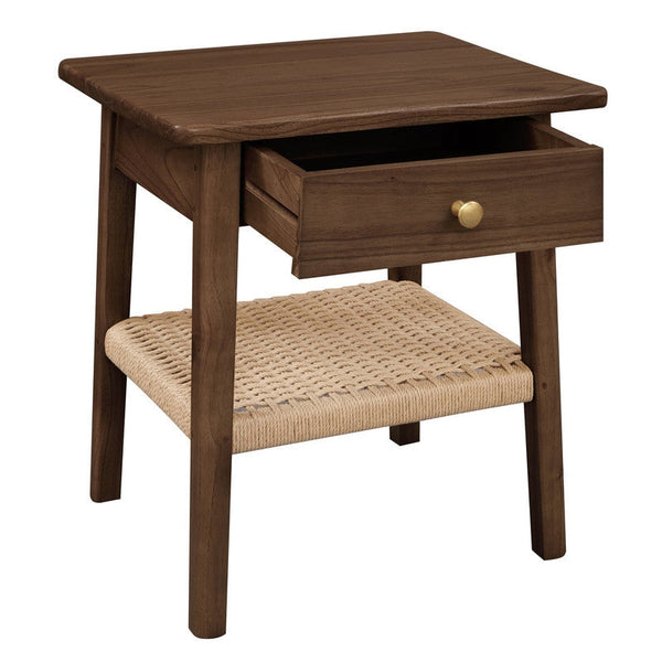 Centrum Kelly 1 Drawer Bedside Table (Walnut) Bedside Tables