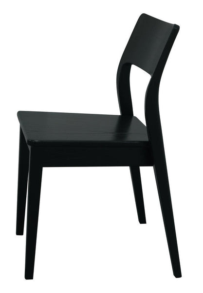 Providence Solid Oak Dining Chair Set Of 2 Black Dining Chairs
