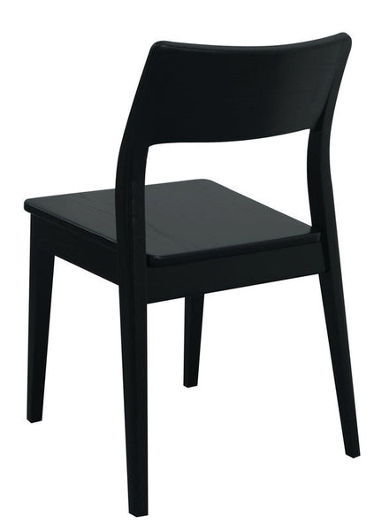 Providence Solid Oak Dining Chair Set Of 2 Black Dining Chairs