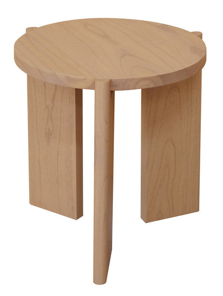 Apollo Round Solid Timber Side Table (Natural) Side Tables