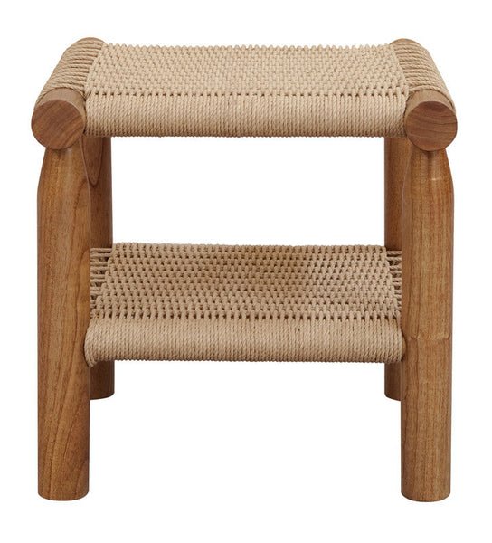 Kelly Handwoven Rattan Lamp Table (Almond) Side Tables
