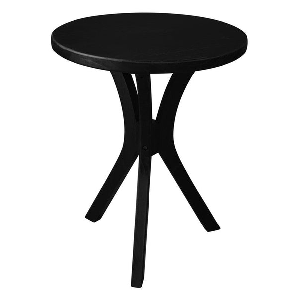 Small Black Gatsby Round Side Table Solid Timber Side Tables