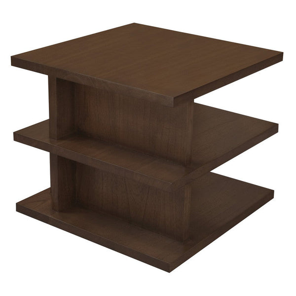 Centrum Hudson Oversized Square Side Table Walnut Side Tables