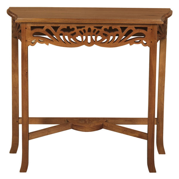 Jepara Carved Sofa Table (Light Pecan) Tables