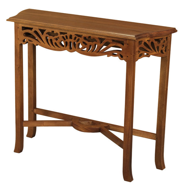 Jepara Carved Sofa Table (Light Pecan) Tables