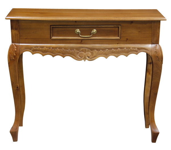 Jepara 1 Drawer Carved Sofa/Hall Table (Light Pecan) Hall Tables