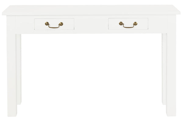 2 Drawer Straight Leg Sofa/Hall Table (White) Hall Tables