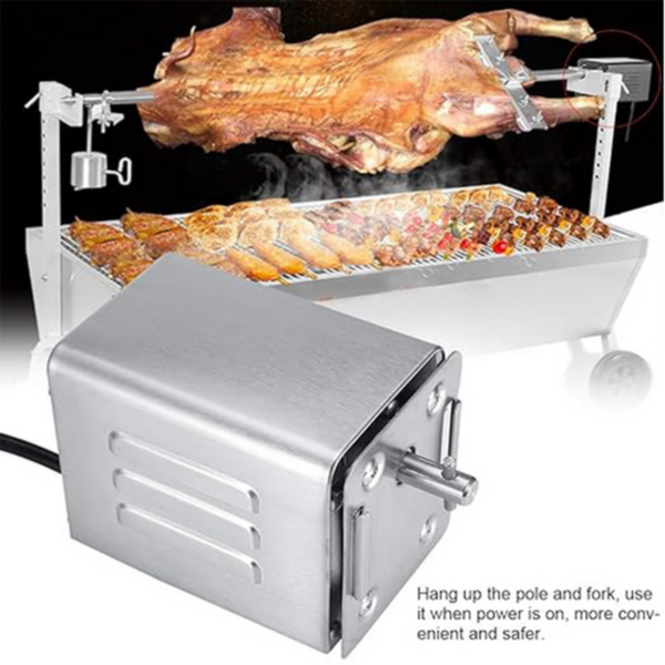 Electric Bbq Rotisserie Motor Spit Stainless Steel Campfire Au Plug Barbecues Grills & Smokers